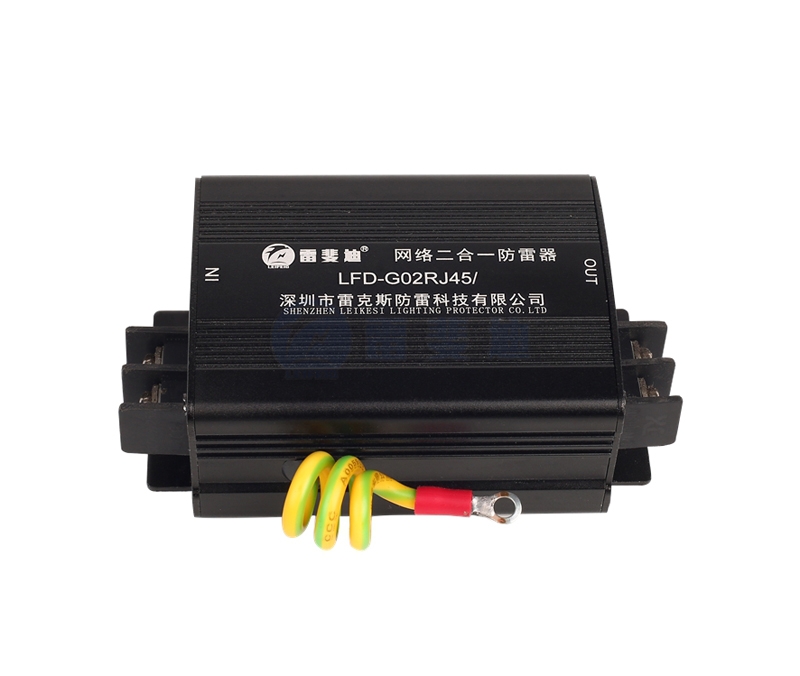 Network two-in-one small black shell monitoring signal lightning protection devi